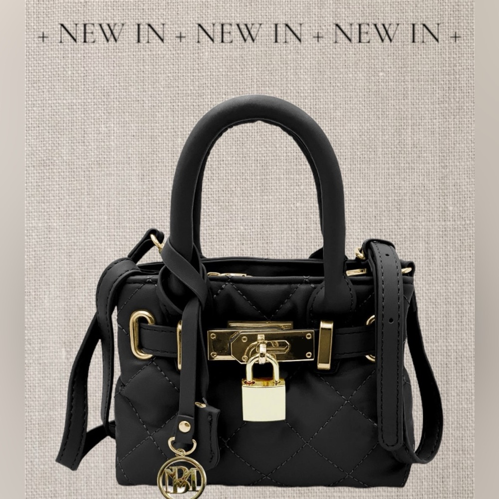 Your New Favorite Mini Tote Bag: The Black Quilted Badgley Mischka Vegan Leather
